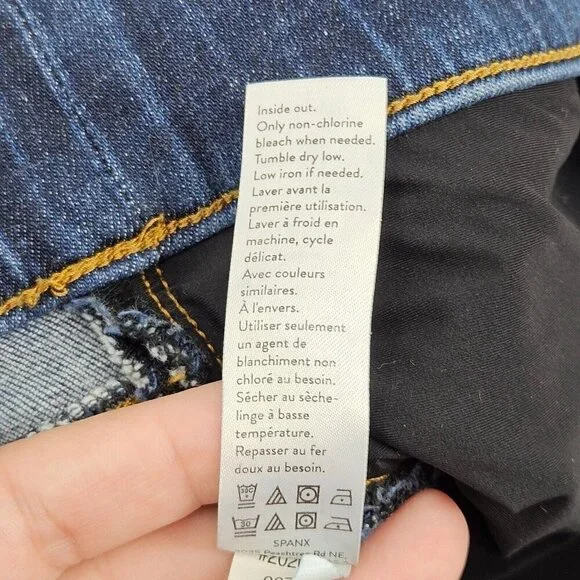 Spanx Distressed Ankle Skinny Jean Denim Legging Medium Wash Women’s Size M - Picture 7 of 11